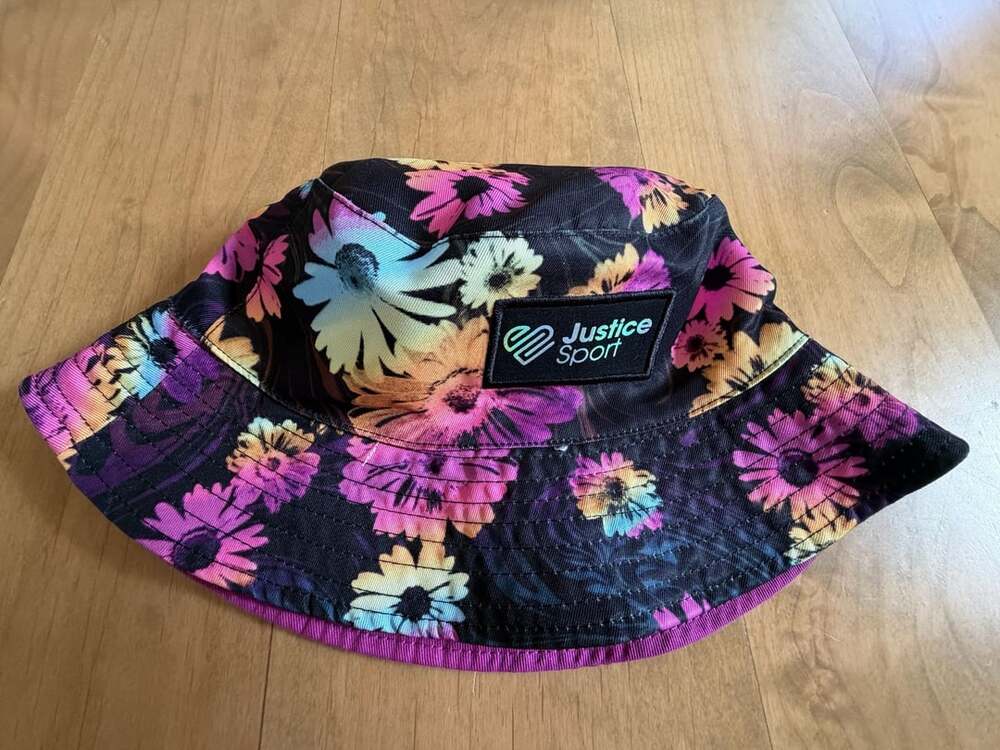 Justice Sport Floral Bucket Hat Black Multi